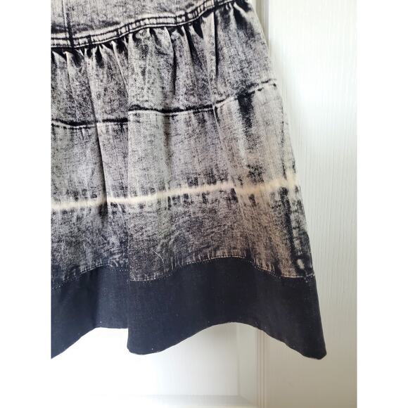 Tanya Taylor Retro Grey Black Faded Denim V Neck Shift Mini Dress, Size 10 - Picture 6 of 10